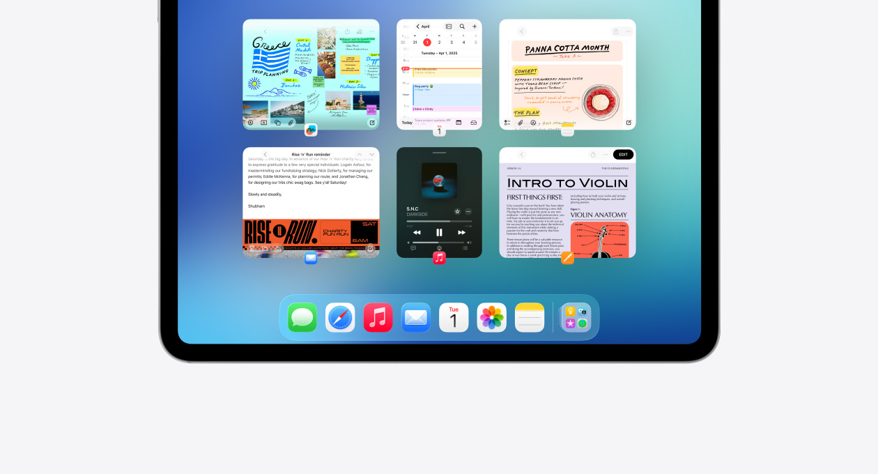 Ein iPad Display zeigt das Feature Exposé